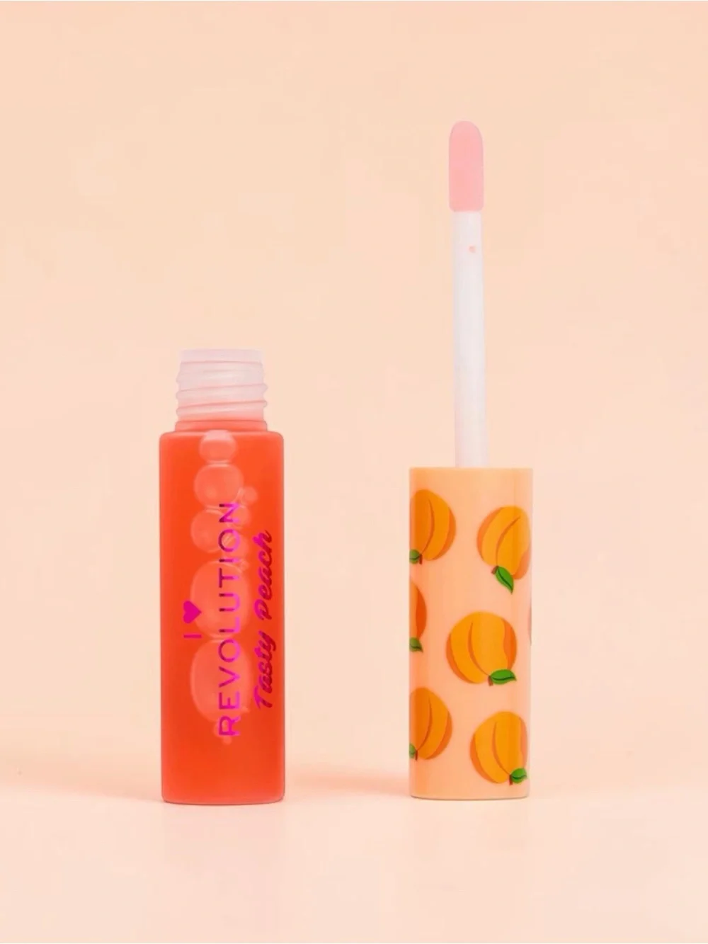 I Heart Revolution Tasty Peach Lip Oil Sweet Peach 3-Pc Set Vegan NIB Sealed